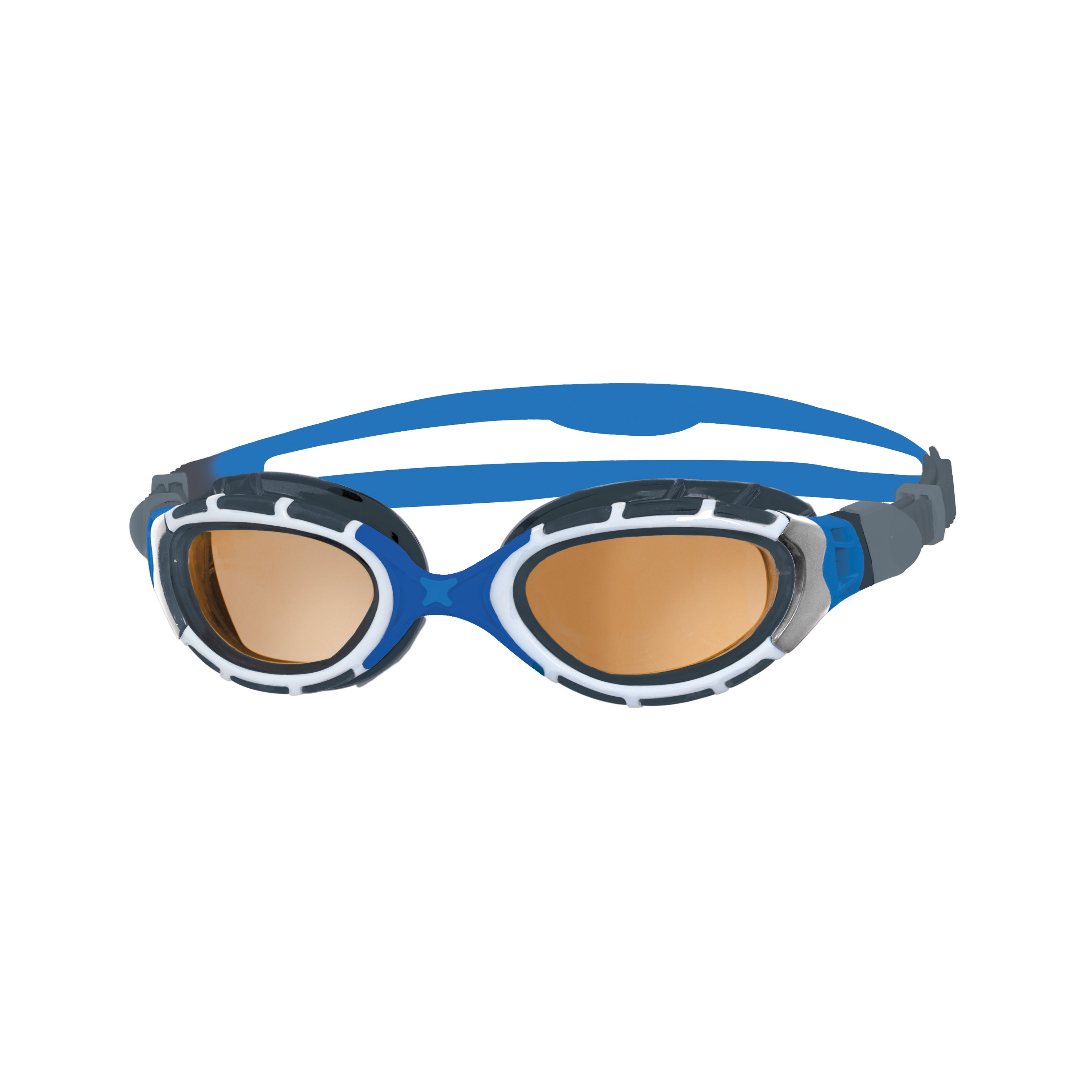 Óculos Zoggs Predator Flex Polarized Ultra 461046 azul e cinza com lente cobre polarizada, vista frontal