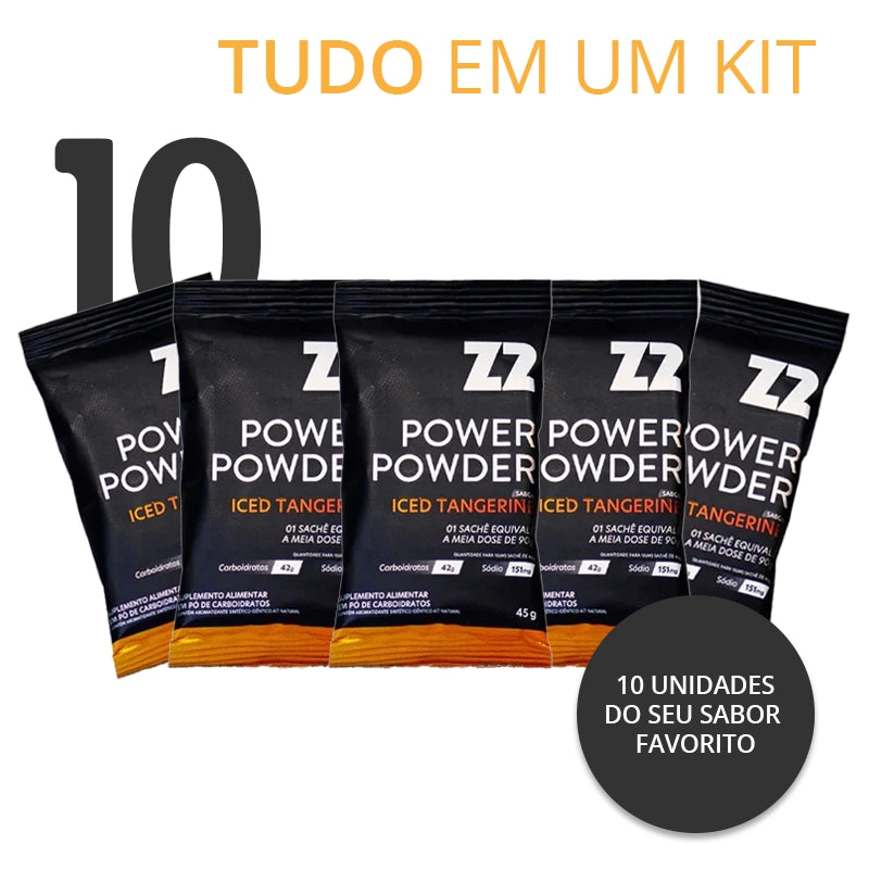 Caixa Power Powder Z2 — 10 Sachês Intra-Treino Carboidrato e Eletrólitos