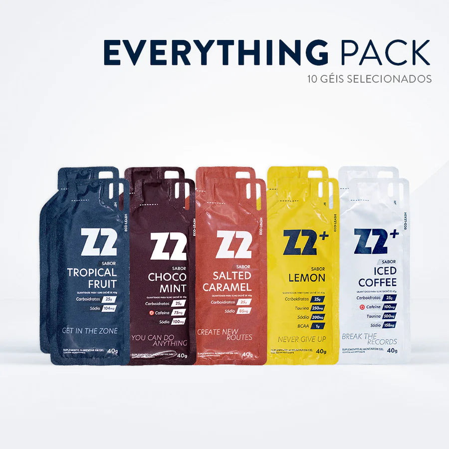 Z2 Everything Pack — 10 Energy Gels Originais em 5 Sabores